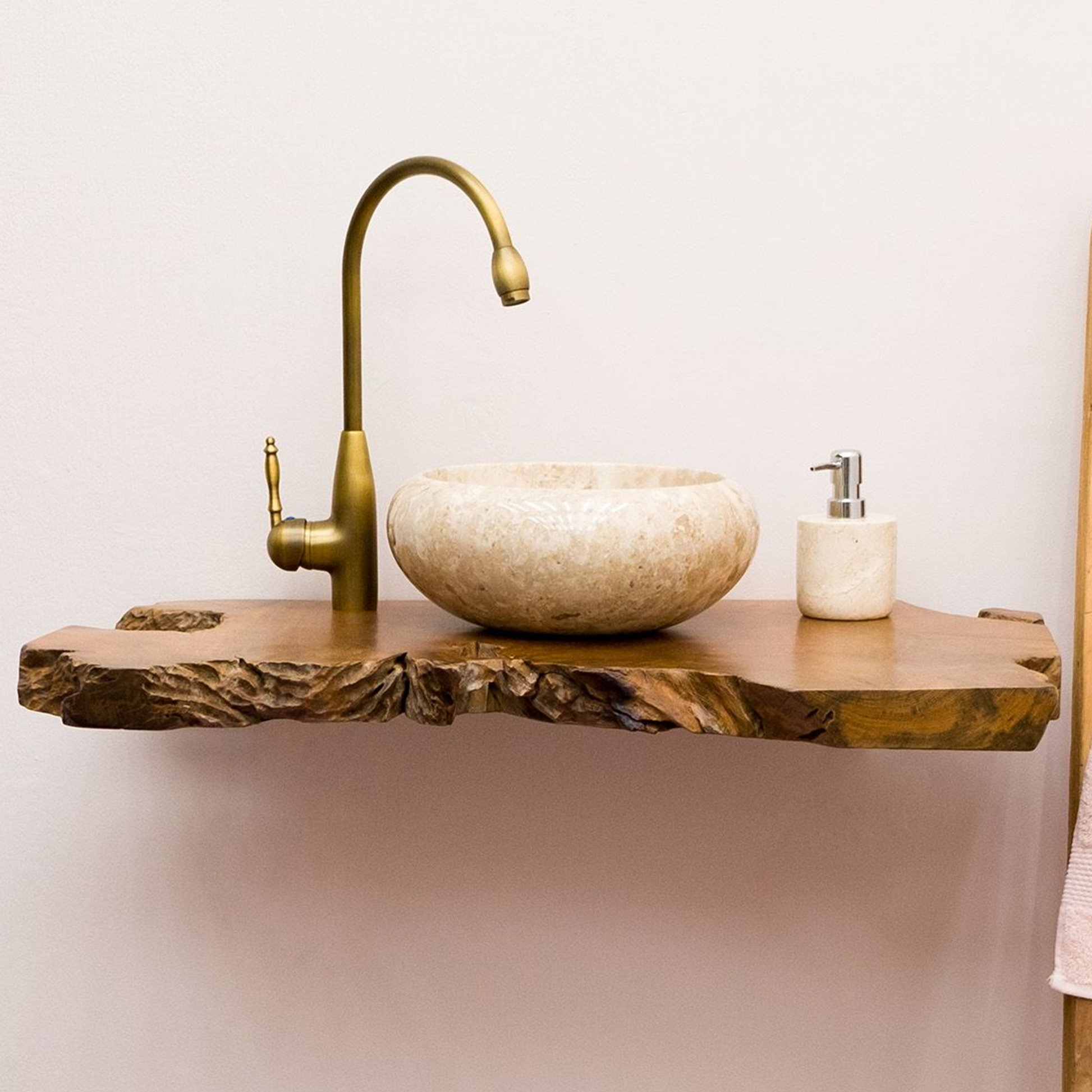 Natural Bathroom Sink Vanity SINLBRV005