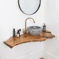 Handcrafted Bathrooom Vanity Floating Shelf SINLBRV004