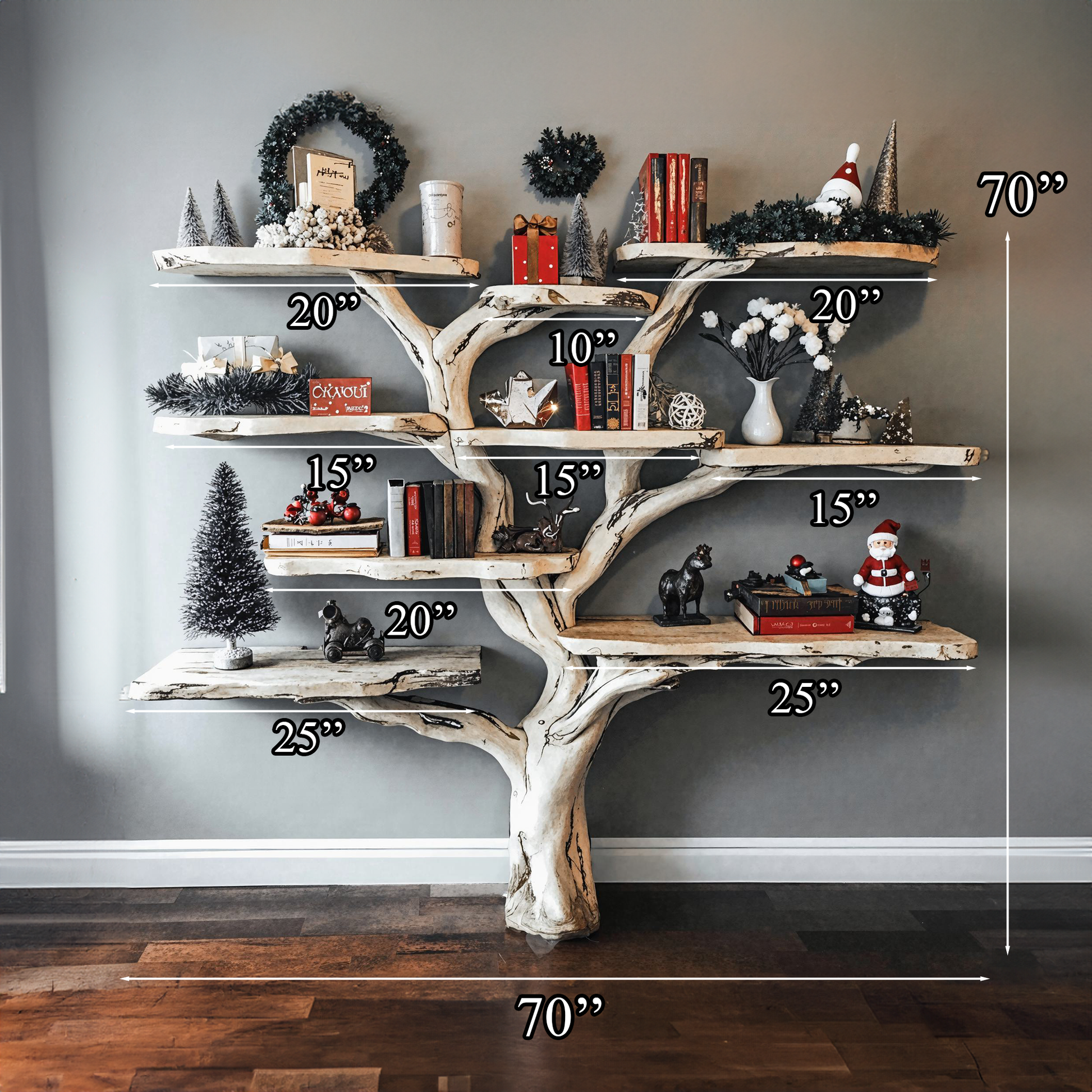 Tree Bookcase Xmas Montessori Bookshelf Christmas Gift SINLCM005