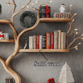 Tree Bookshelf Decor Driftwood Shelf Xmas Floating Bookshelf SINLCM004