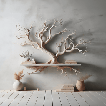 Tree Branch Floating Shelf Driftwood Mini Bookcase SINLTB049