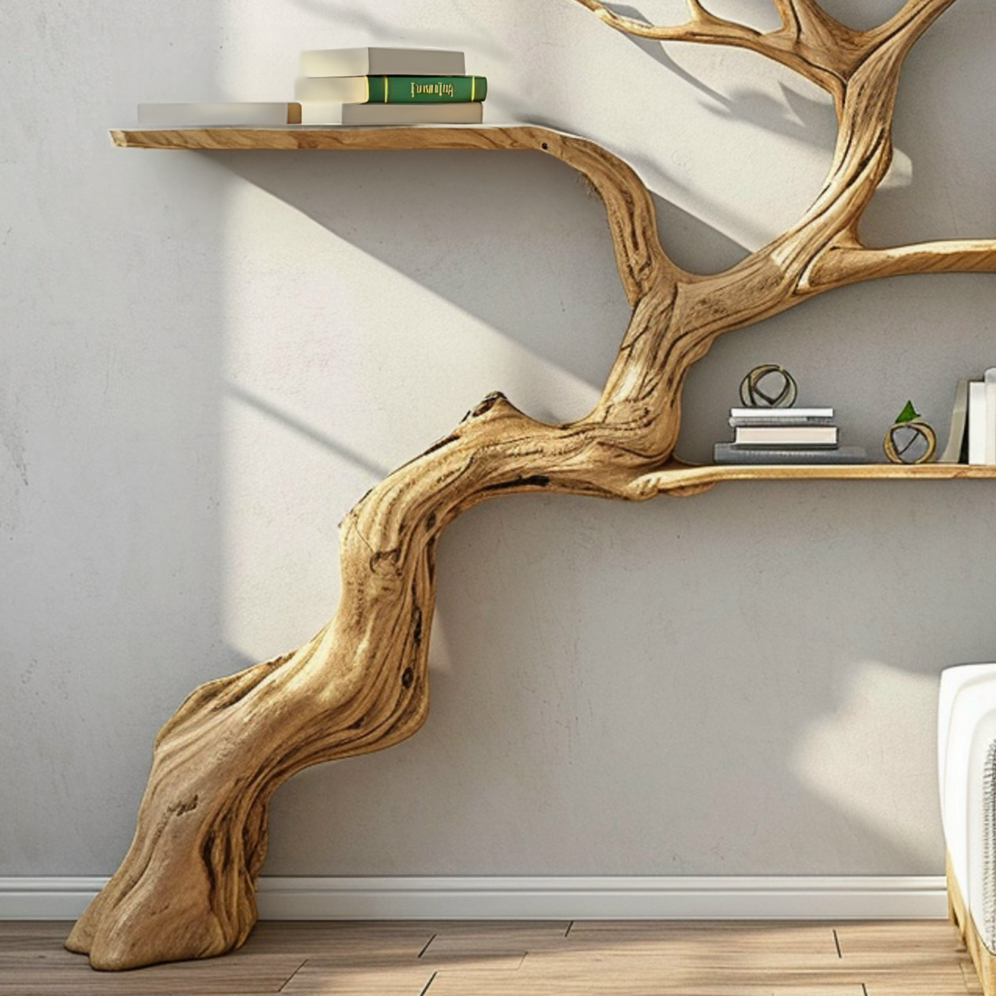 Tree Branch Floating Shelf Driftwood Bookshelf SINLTB069