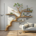 Tree Branch Floating Shelf Driftwood Bookshelf SINLTB069