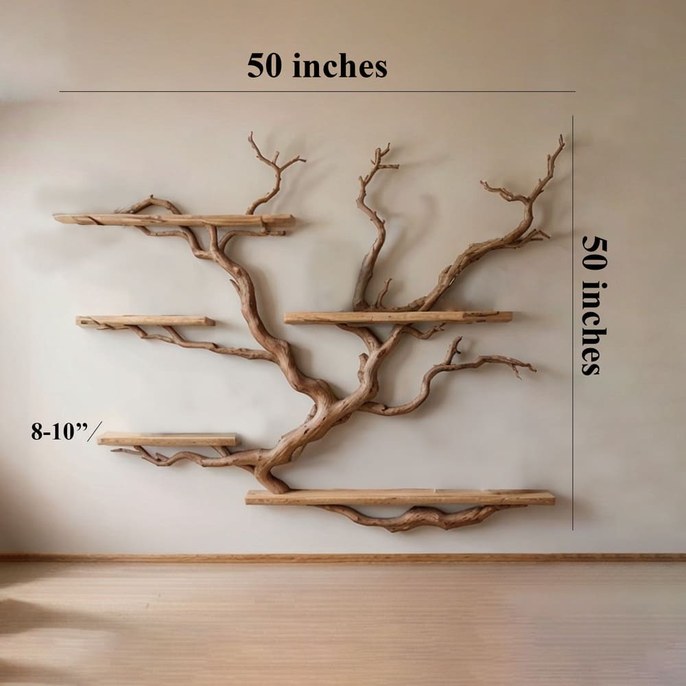 Tree Bookshelf Solid Wood Driftwood Bookcase SINLTB072