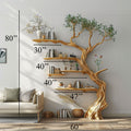 Tree Branch Shelves Solid Wood Bookcase SINLTB040