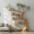 Tree Branch Shelves Solid Wood Bookcase SINLTB040