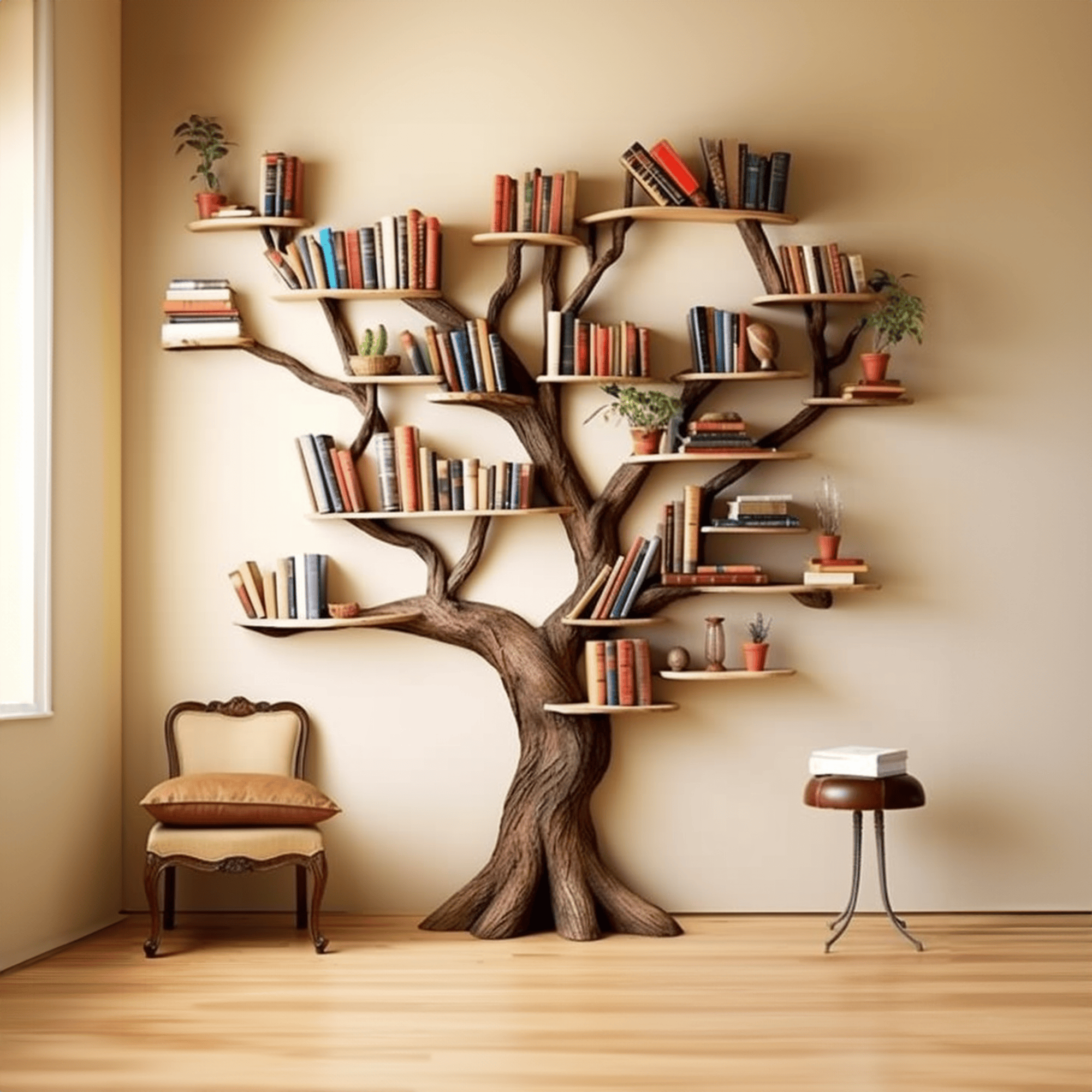 Tree Branch Floating Bookshelf Decor SINLTB054