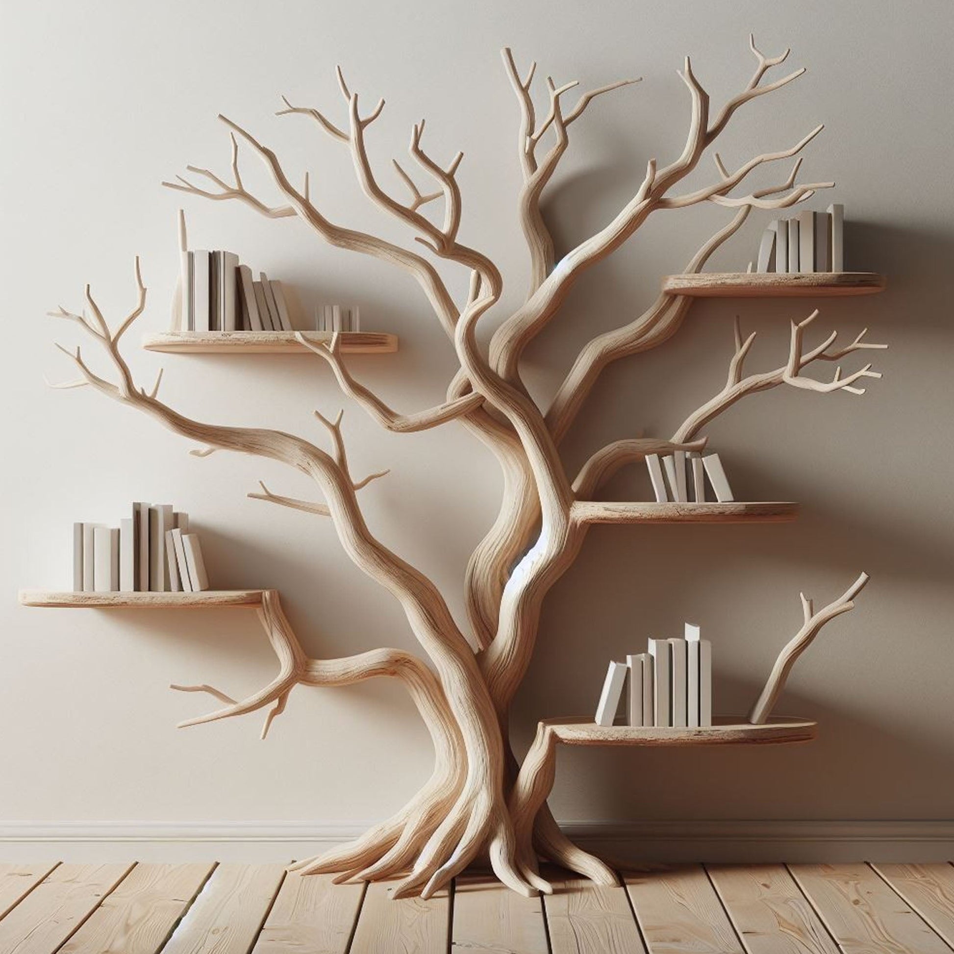 Tree Branch Shelf Driftwood Bookshelf SINLTB006