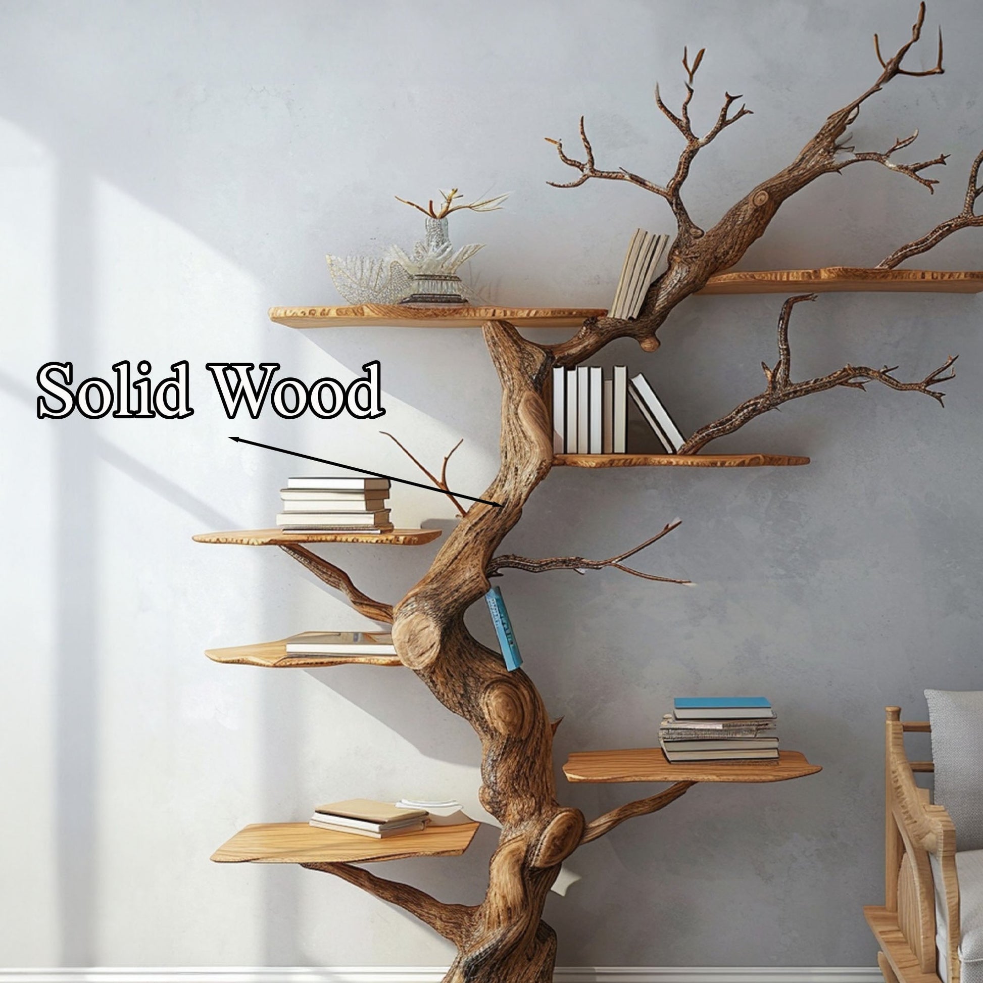 Tree Branch Floating Shelves Nursery Bookshelf SINLTB036