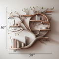 Tree Branch Floating Corner Bookcase SINLTB070