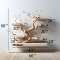 Tree Branch Shelf Live Edge Floating Driftwood Shelf SINLTB043