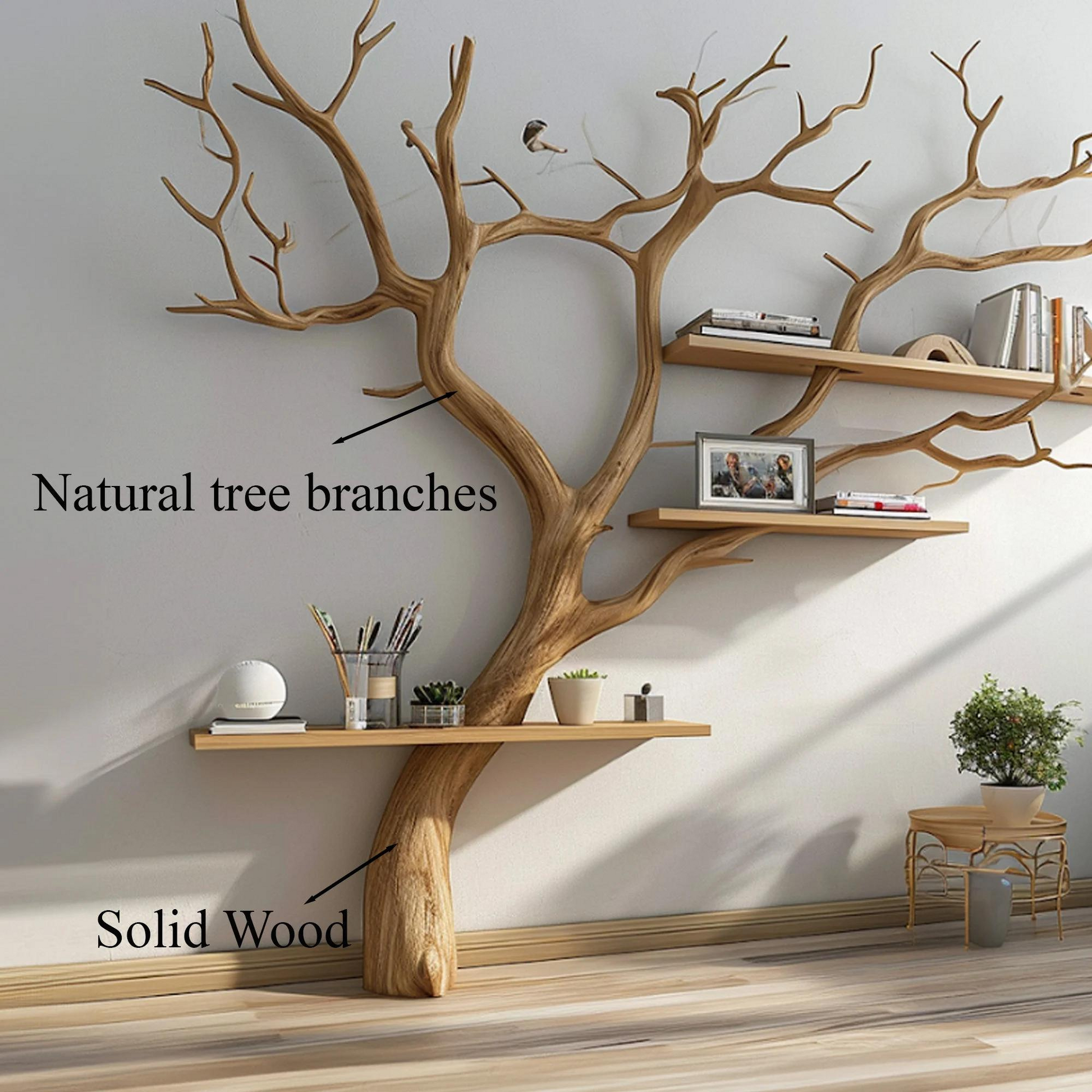 Tree Branches Wall Bookshelf Decorations SINLTB048