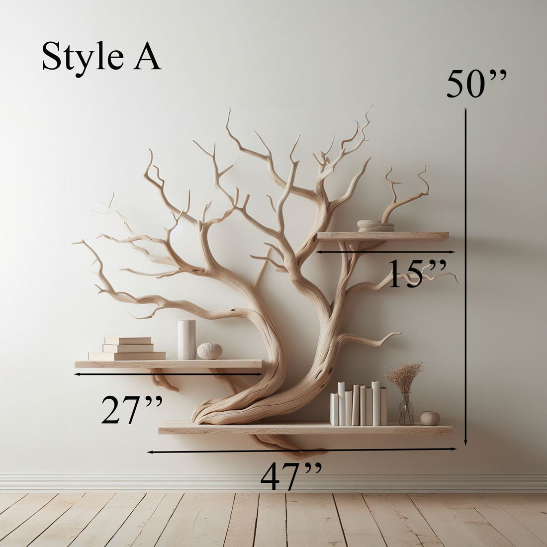 Tree Branch Floating Shelf Driftwood SINLTB034