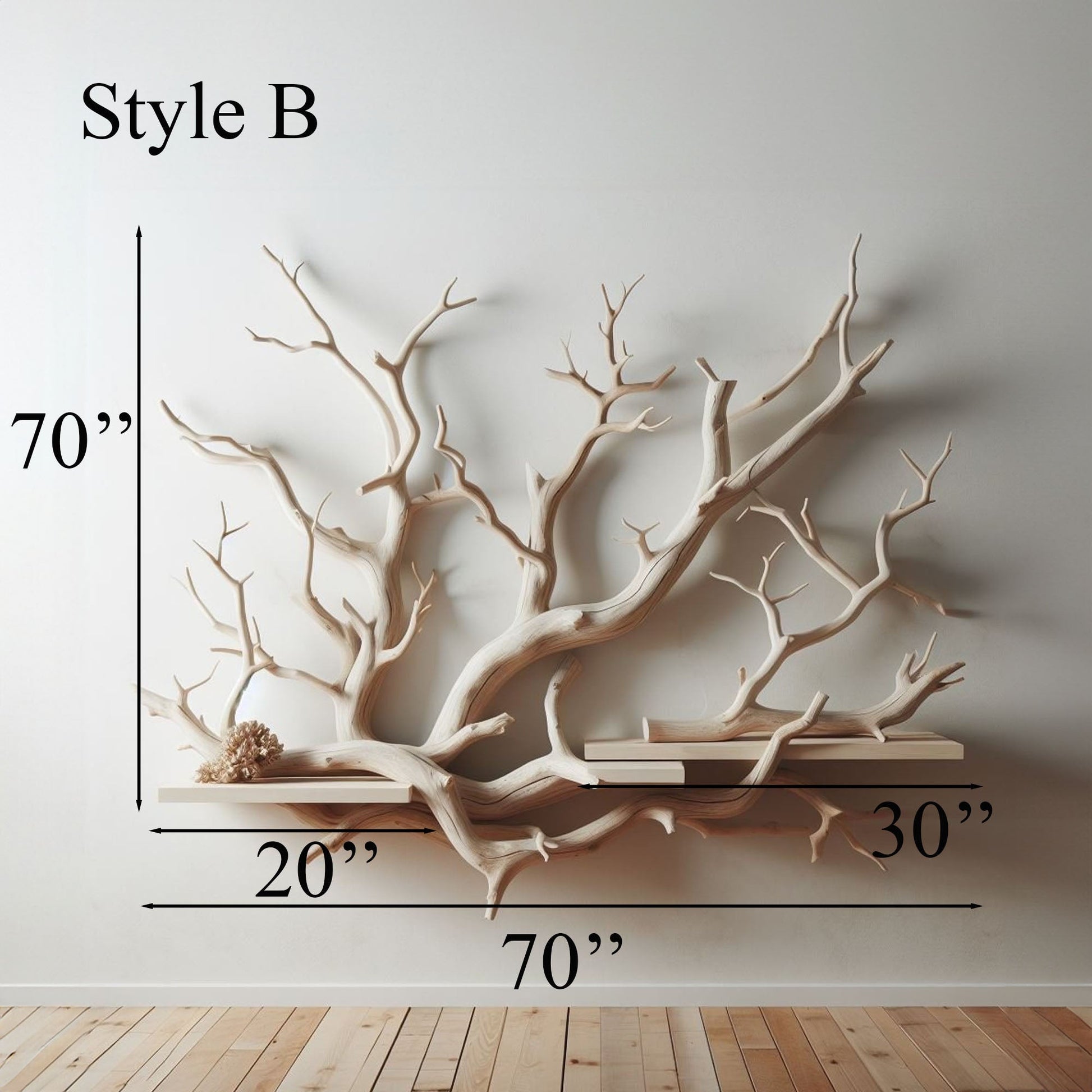 Tree Branch Floating Shelf Driftwood SINLTB034