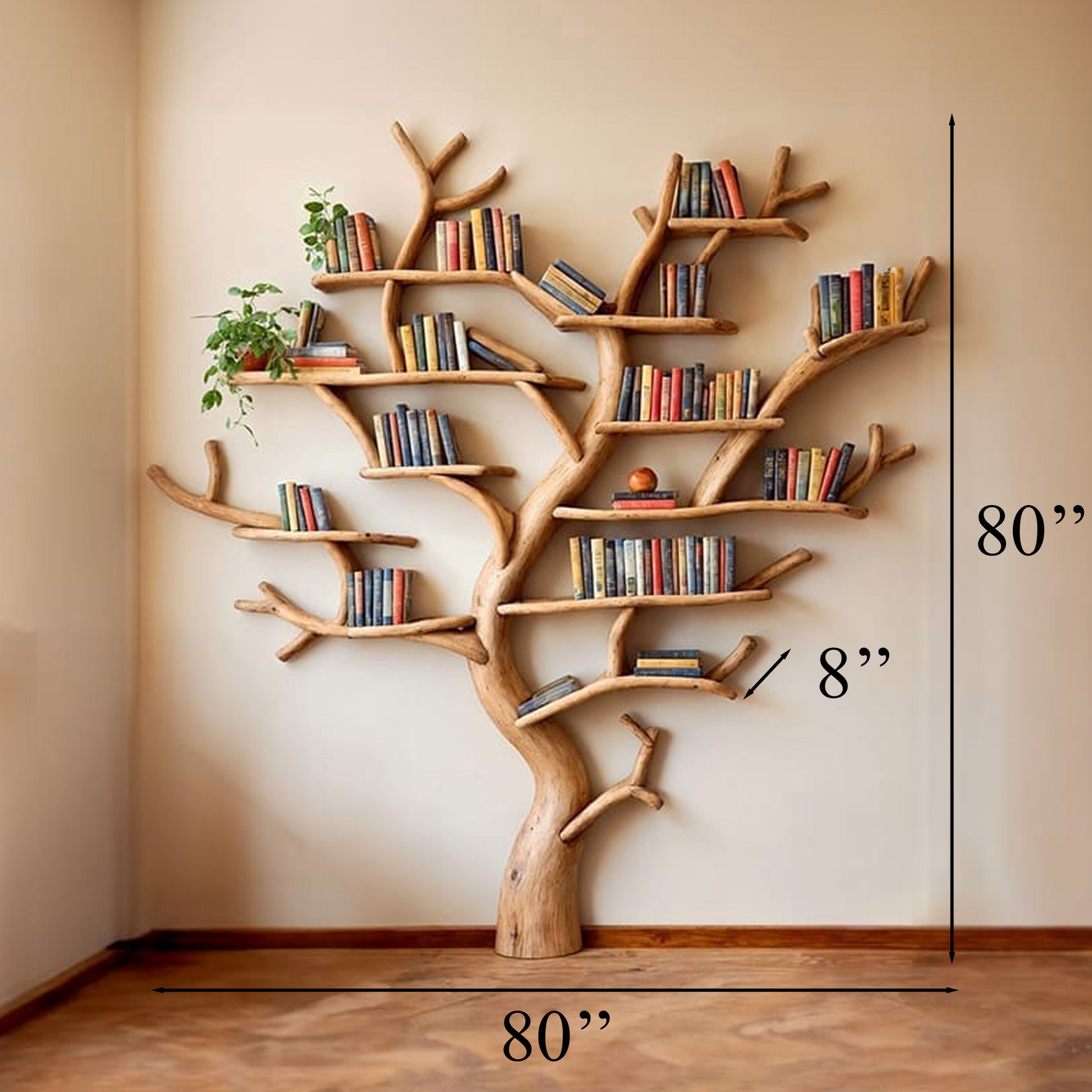 Tree Branch Bookshelf Decor Modern Bookshelf SINLTB060