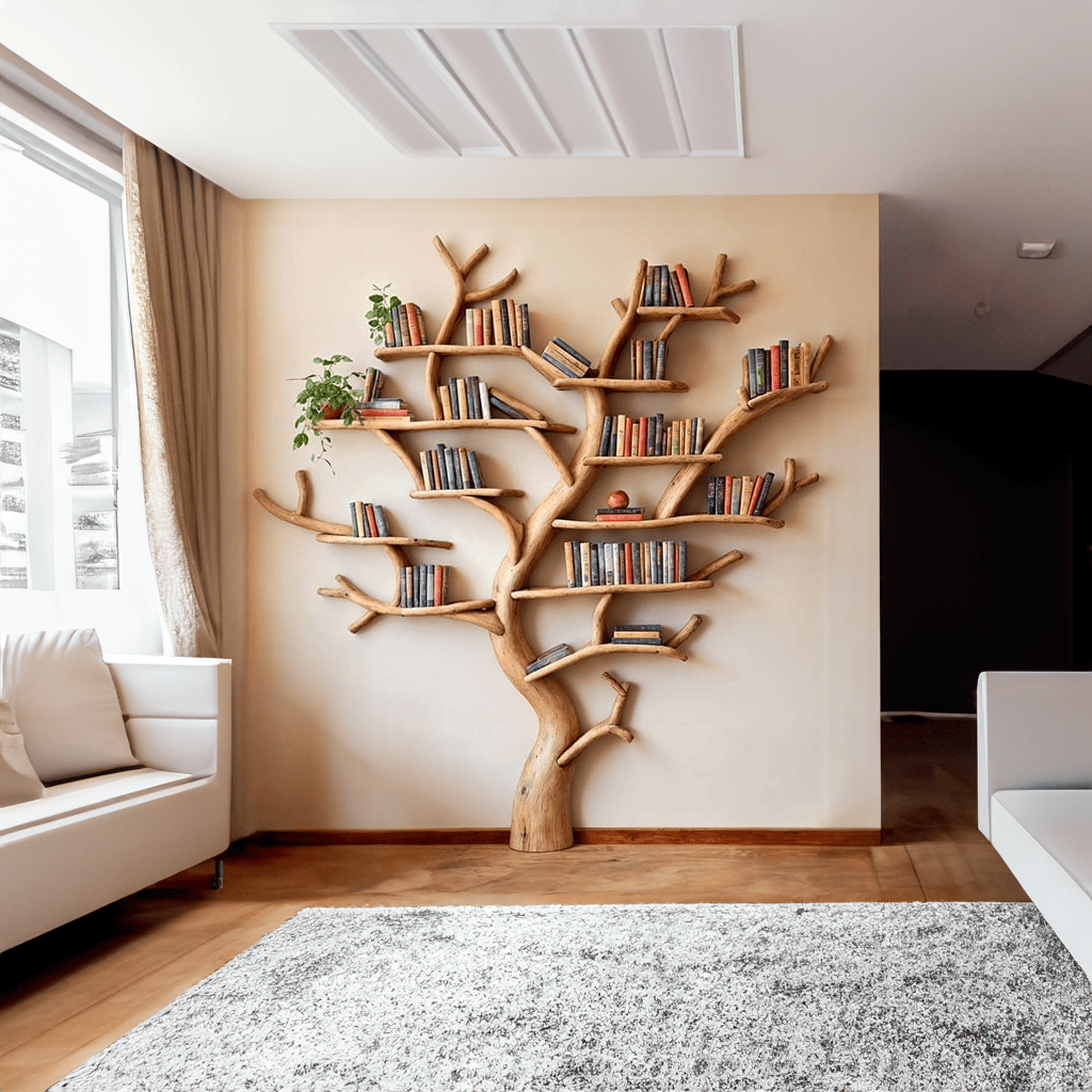 Tree Branch Bookshelf Decor Modern Bookshelf SINLTB060