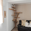 Tree branch corner shelf natural wood SINLTB020