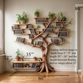 Tree Bookshelf Solid Wood Bookcase SINLTB058