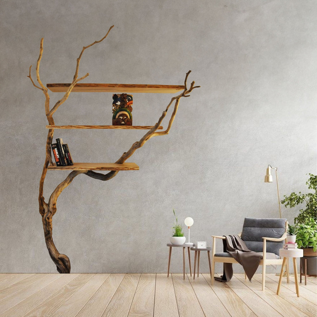 Tree Branch Floating Shelves Montessori Bookshelf SINLTB030