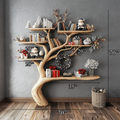 Christmas Tree Branch Shelf Xmas Floating Bookshelf Christmas Gift SINLCM006