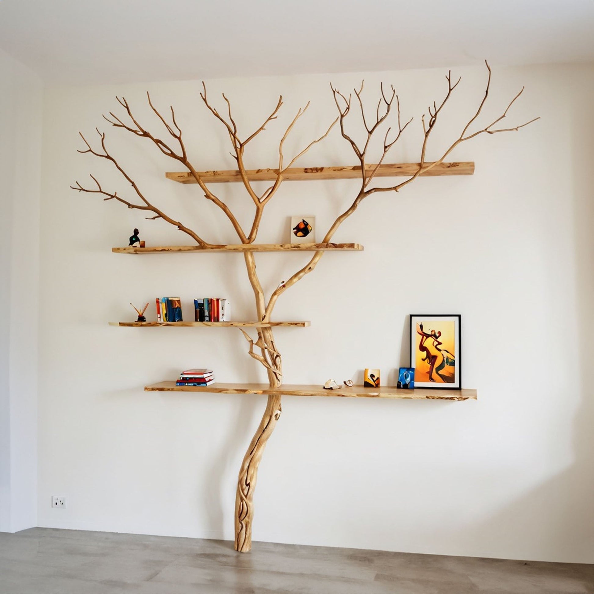 Tree Branch Floating Corner Bookshelf SINLTB041