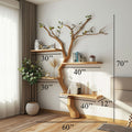 Tree Branch Floating Shelves Custom Bookcase SINLTB038