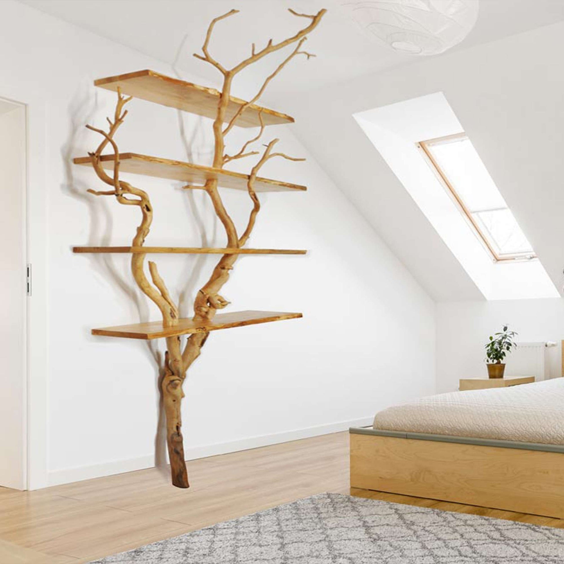 Tree Branch Bookshelf Modern Wall Mounted SINLTB024