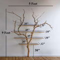 Tree Branch Bookshelf Modern Wall Mounted SINLTB024