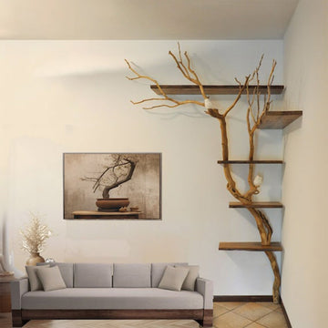 Floating Corner Bookshelf Wall Units