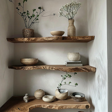 Live Edge Walnut Floating Shelf