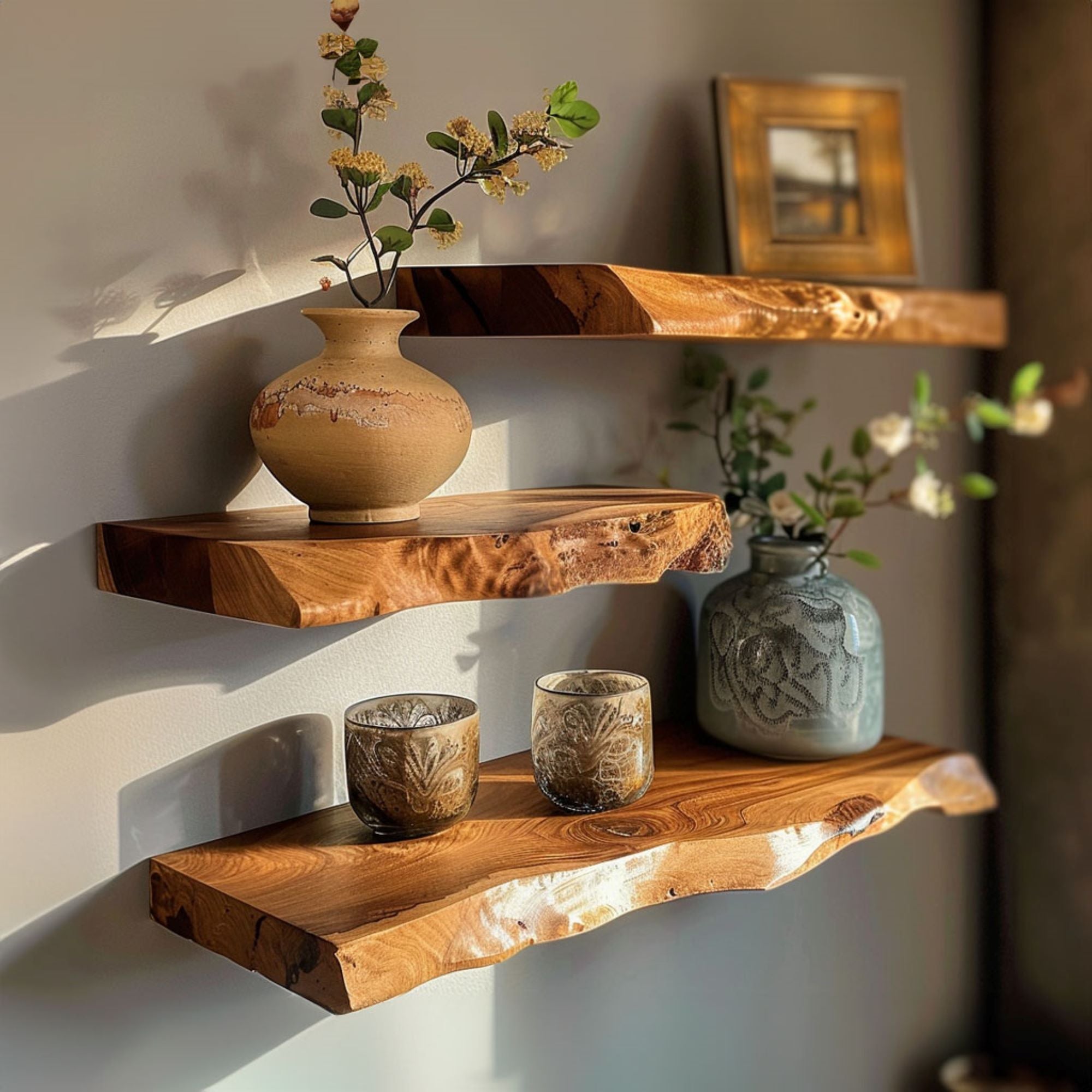 Artisan Live Edge Floating Shelves