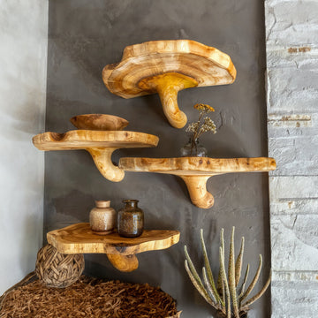 Unique Mushroom Corner Shelves for Decor