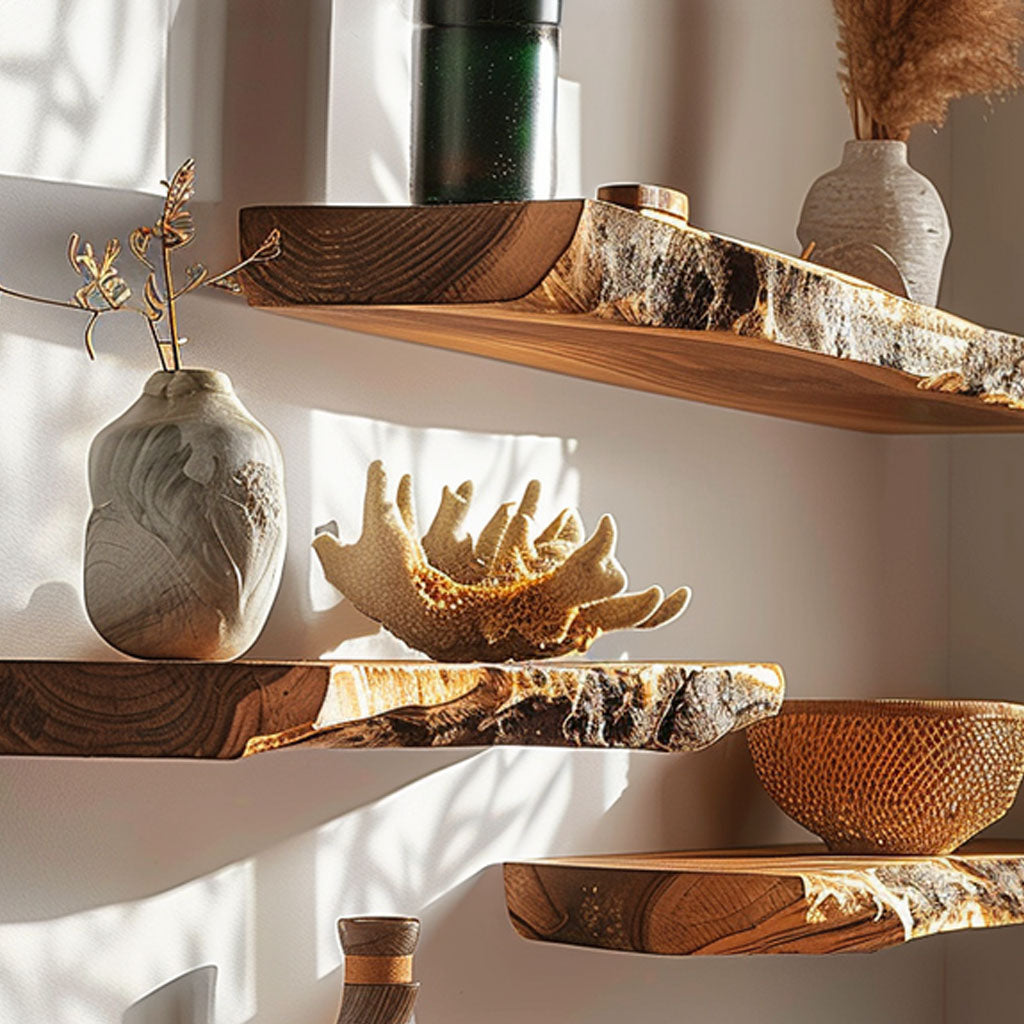 Handcrafted Wooden Floating Shelves