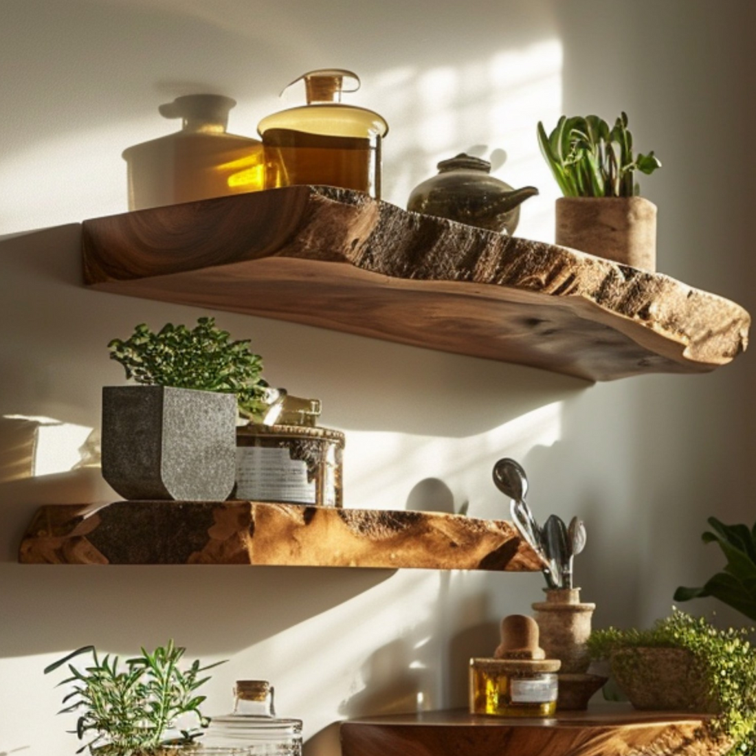 Floating Wood Shelf for Display Purposes