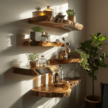 Floating Wood Shelf for Display Purposes