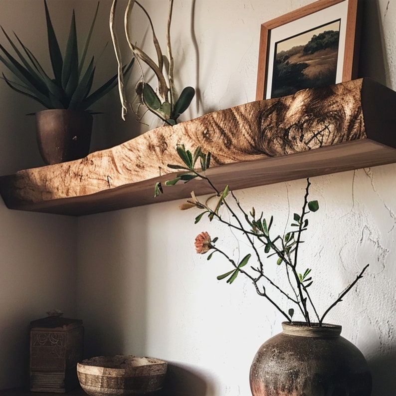 Compact Walnut Floating Shelf