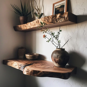 Compact Walnut Floating Shelf