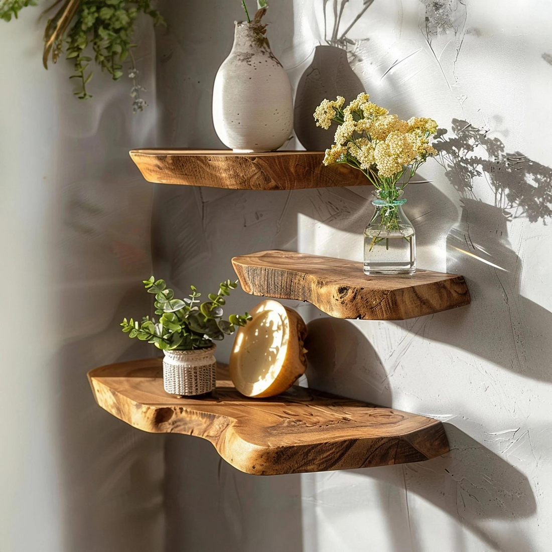 Custom Live Edge Floating Shelf