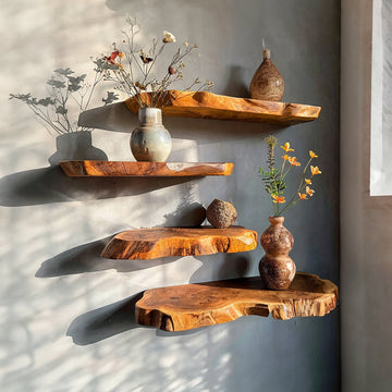 Decorative Floating Edge Wood Shelves