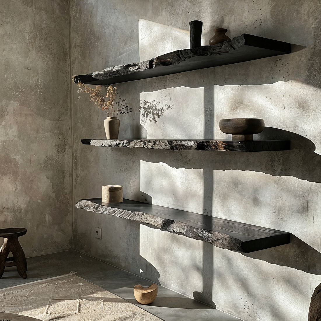 Black Floating Shelves for Stylish Home Decor