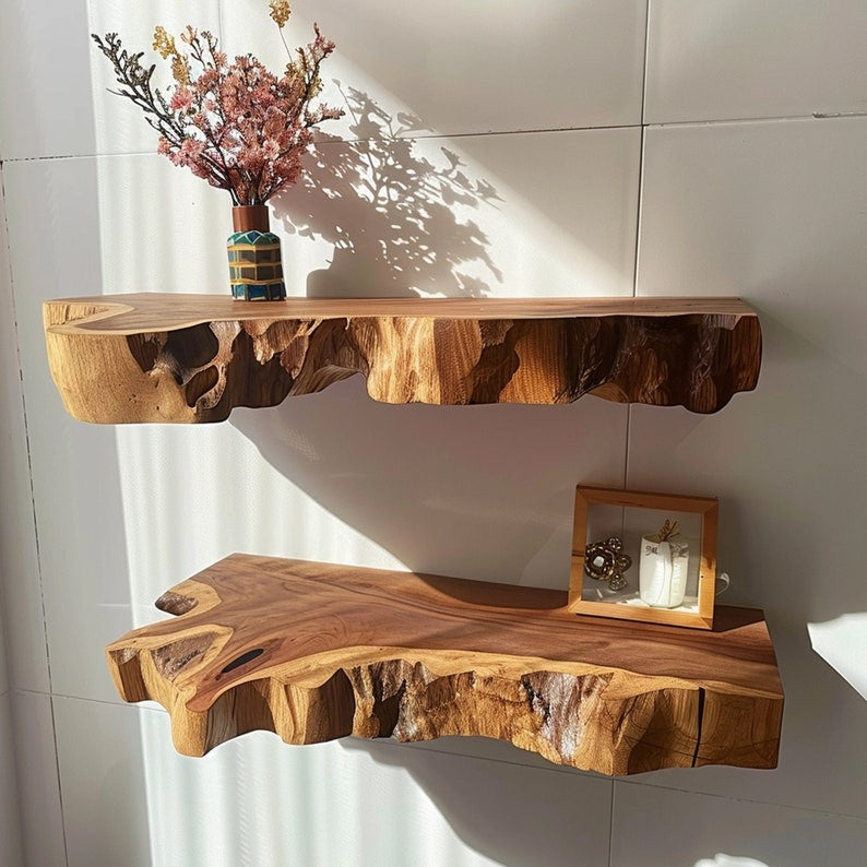 Live Edge Wall Shelf