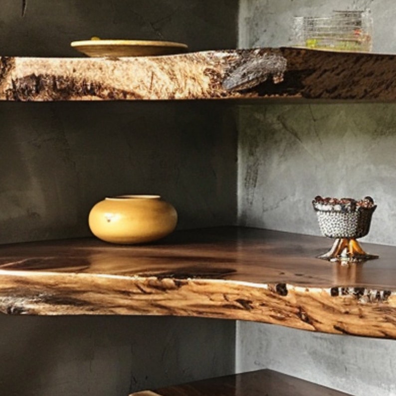 Custom Walnut Live Edge Shelf