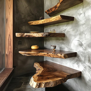 Custom Walnut Live Edge Shelf