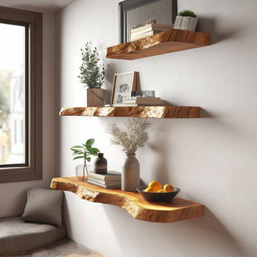 Stylish Floating Wooden Shelves