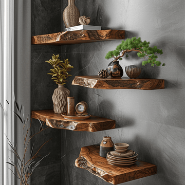 Display Floating Wood Shelf