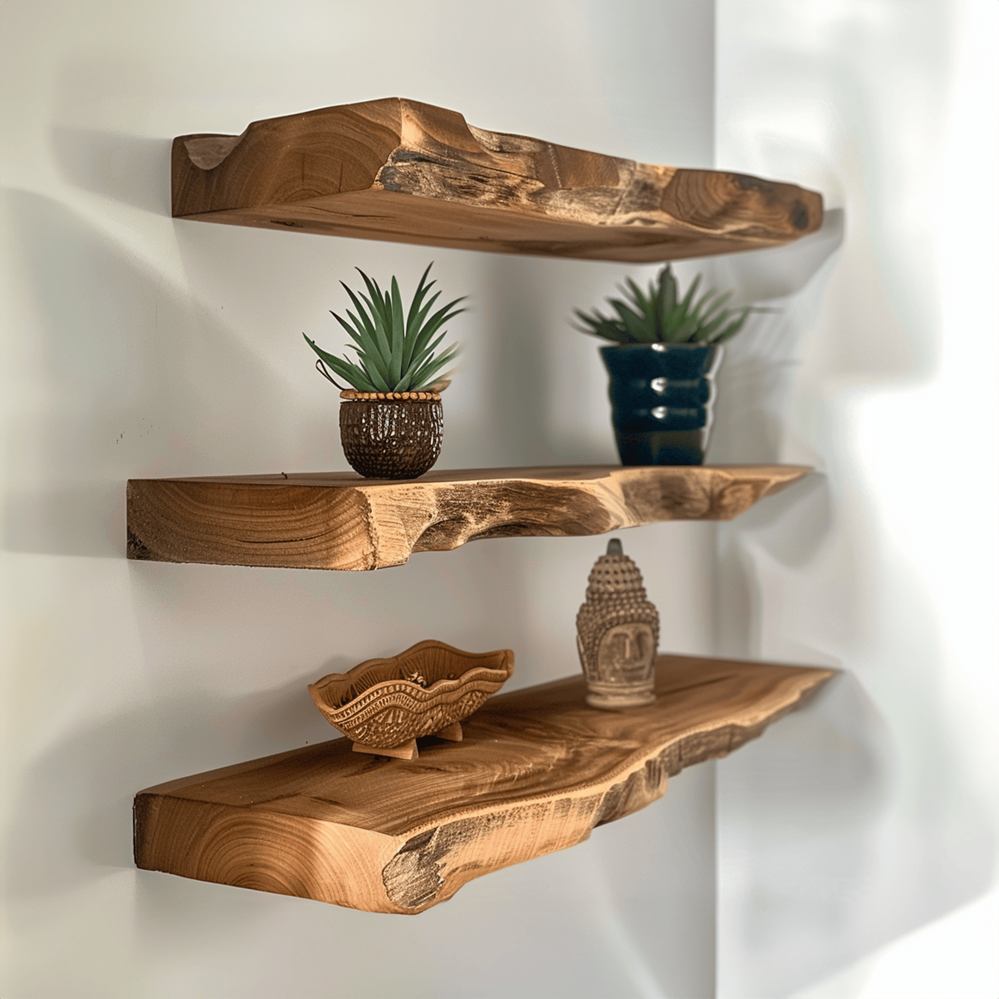 Long Corner Floating Wall Shelf