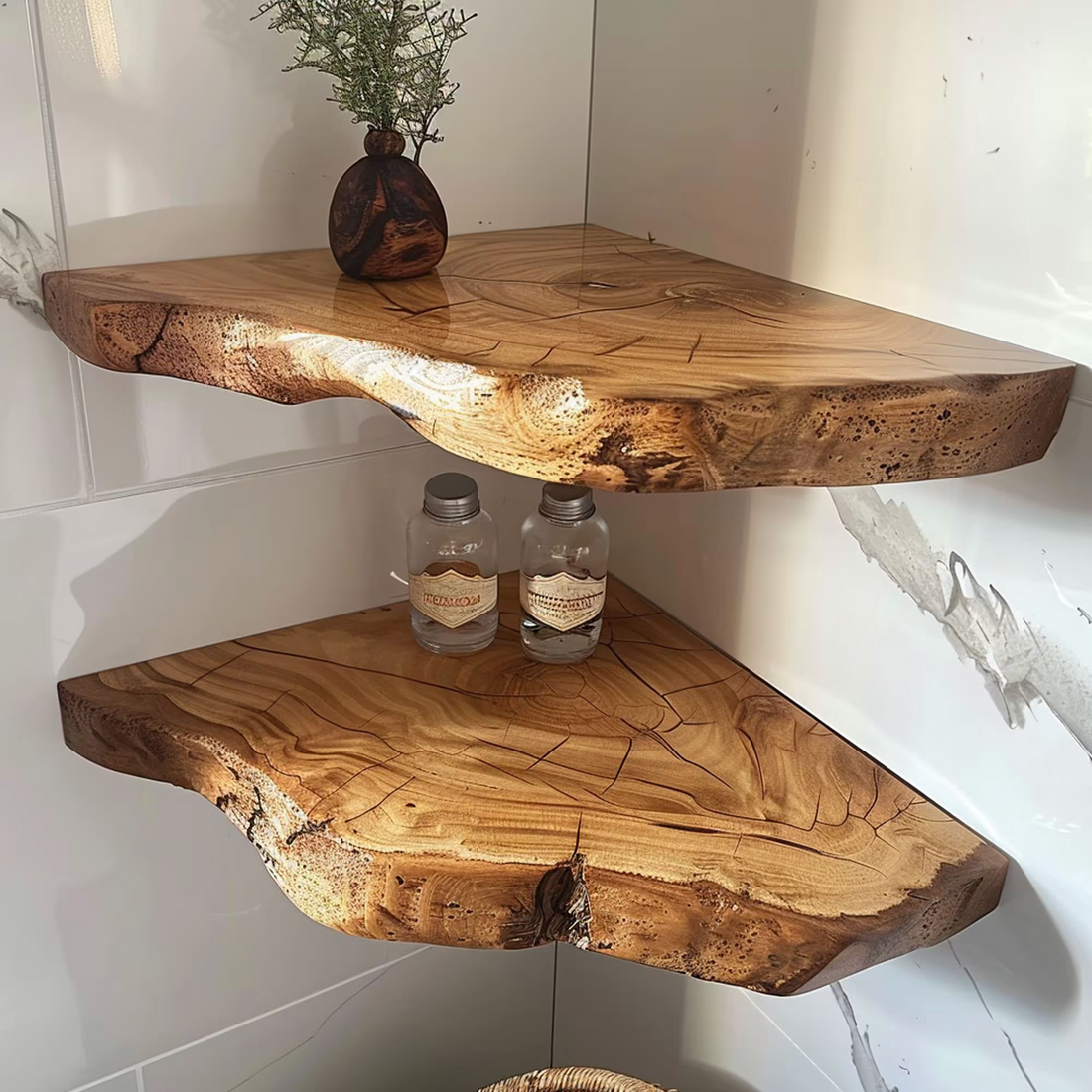 Elegant Floating Corner Shelves for Home Decor