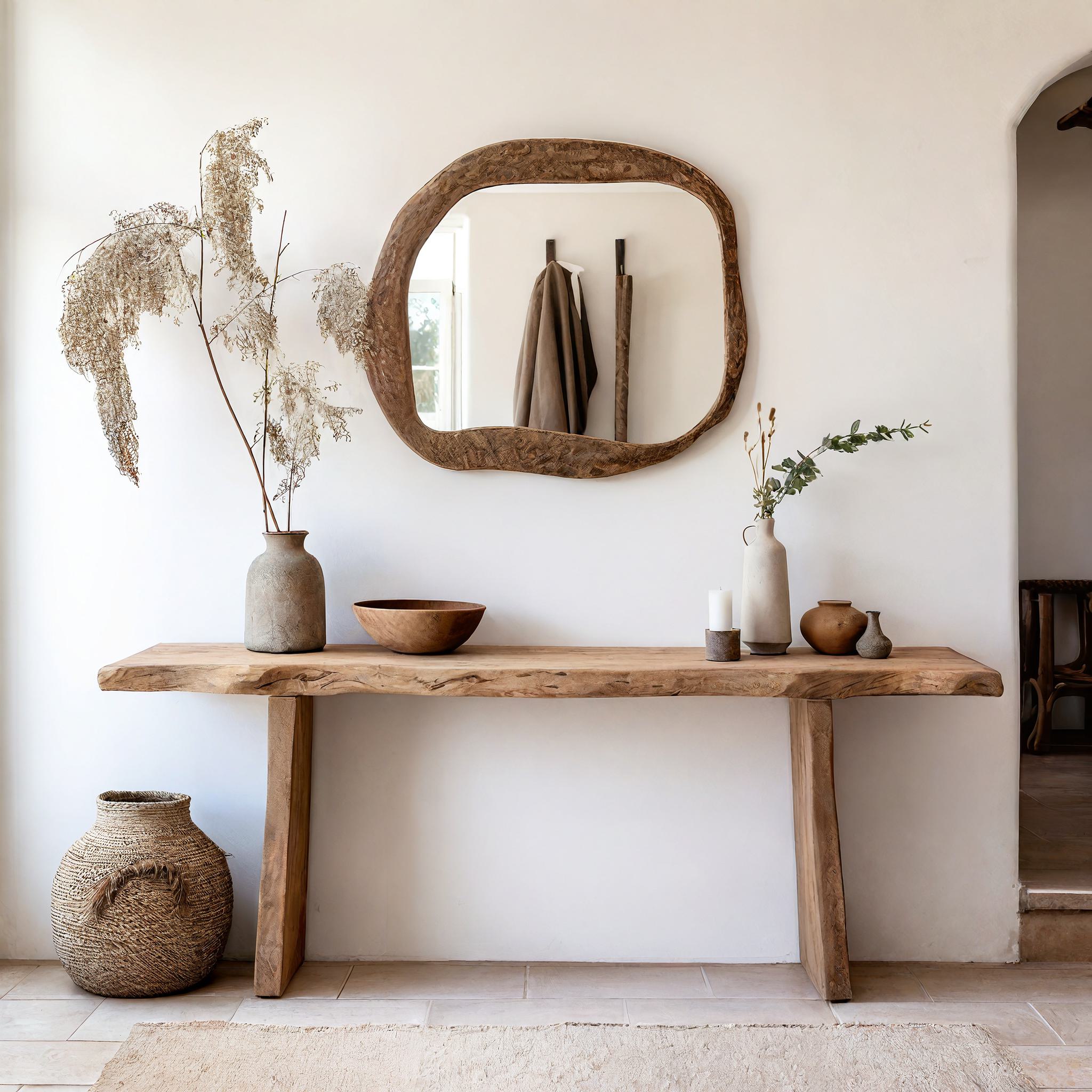 Reclaimed Wood Entryway Table Decor