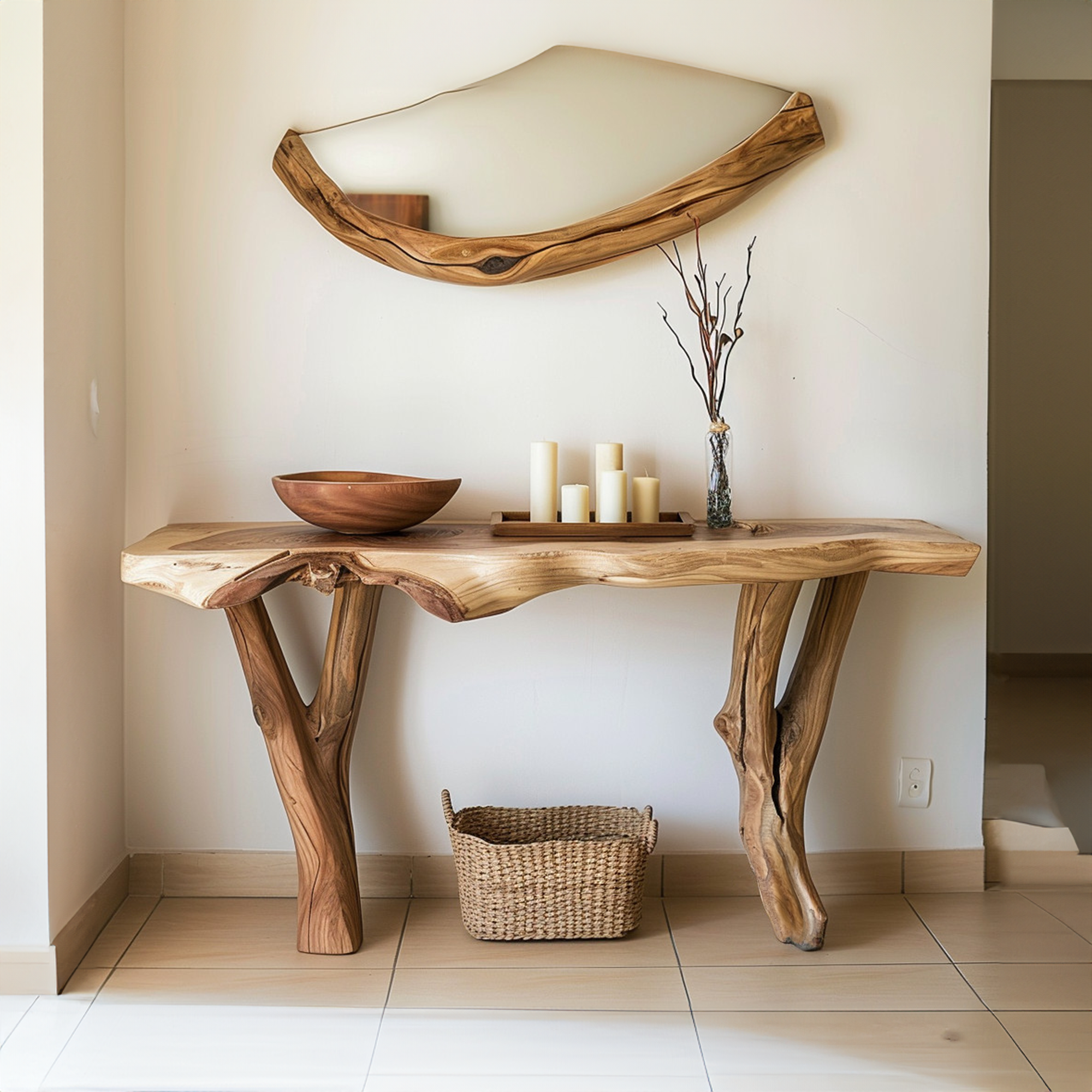 Narrow Console Table for Hallway