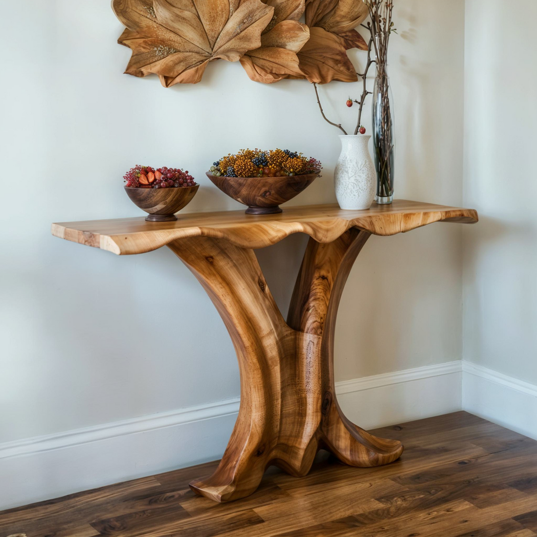 Reclaimed Side Table with Console